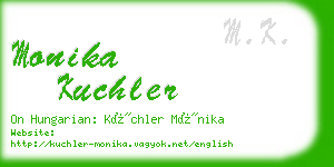 monika kuchler business card